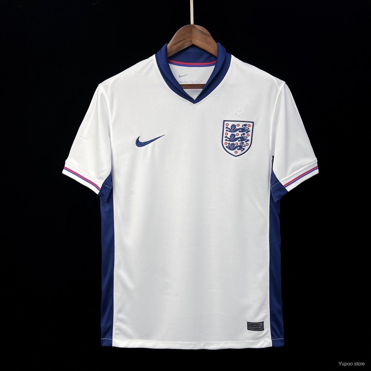 Camiseta de fútbol Inglaterra 2024 LOCAL MANGA CORTA VERSION FAN